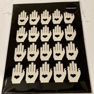 11.5 X 16.5 Monochromatic Hearts and Hands Print from Frances Collett